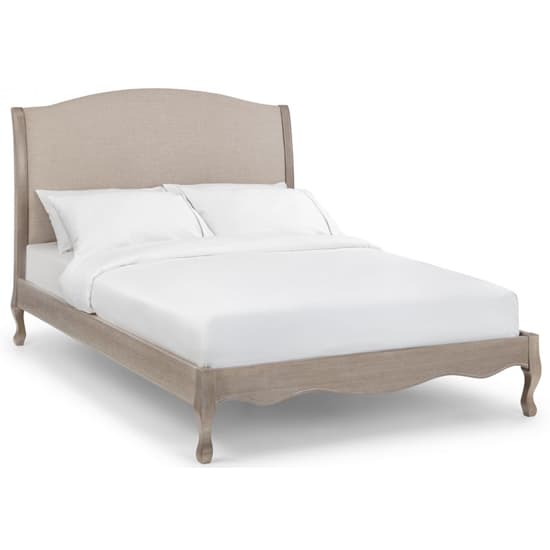 Caitlyn Oatmeal Linen Fabric Super King Size Bed In Limed Oak_3