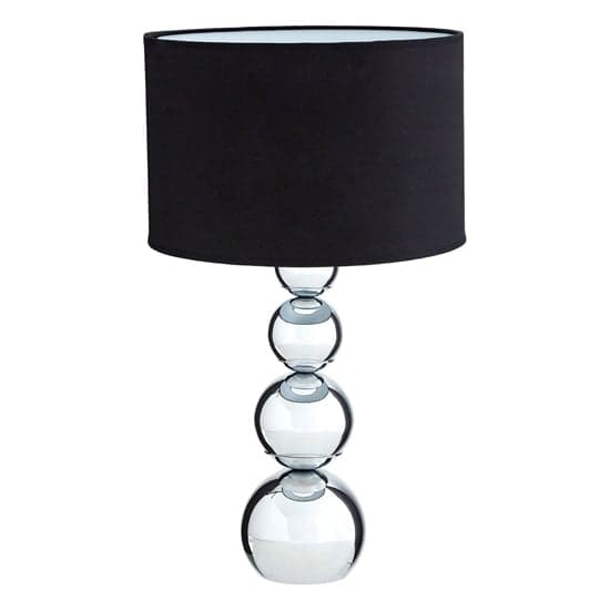 Camox Black Fabric Shade Table Lamp With Chrome Metal Base_2