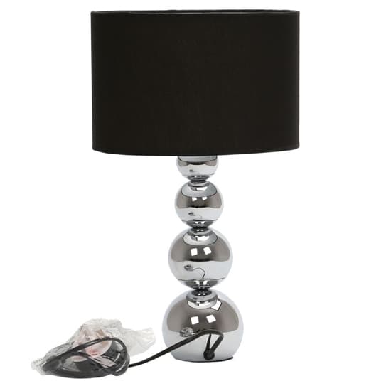 Camox Black Fabric Shade Table Lamp With Chrome Metal Base_3