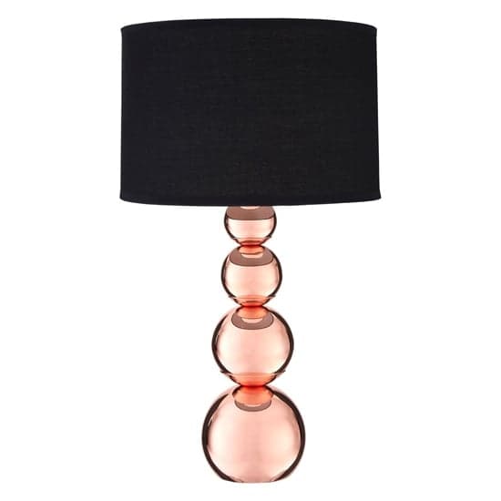 Camox Black Fabric Shade Table Lamp With Copper Metal Base_2