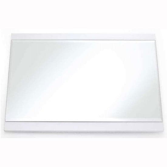 Canberra Rectangular Wall Mirror Large In White High Gloss