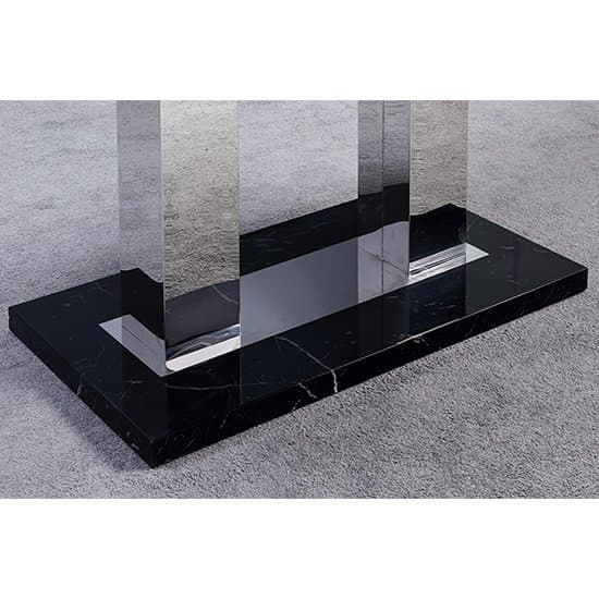 Candice Milano Marble Effect Dining Table 6 Paris Black Chairs_5