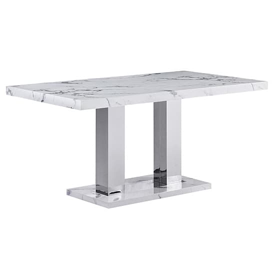 Candice High Gloss Dining Table In Diva Marble Effect_2