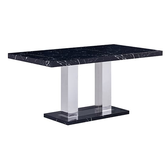 Candice High Gloss Dining Table In Milano Marble Effect_2