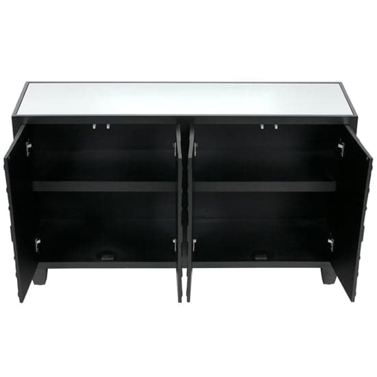 Canfield Mirrored Sideboard With 4 Doors In Black_5
