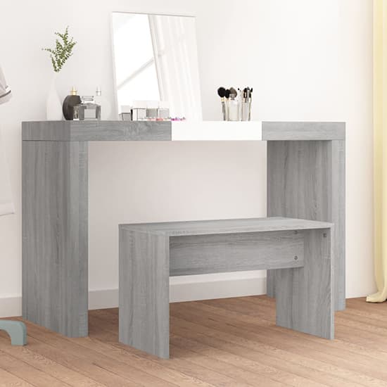 Canta Wooden Dressing Table Stool In Grey Sonoma Oak_4