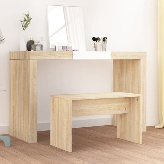 Canta Wooden Dressing Table Stool In Sonoma Oak_4