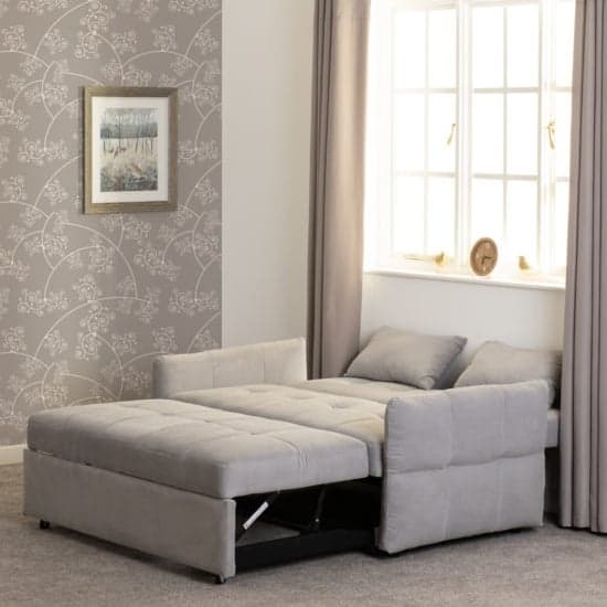 Canton Fabric Sofa Bed In Silver Grey_4