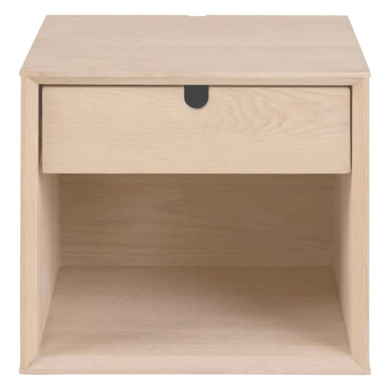 Canton Wall Hung Wooden Bedside Cabinet In Oak White_3