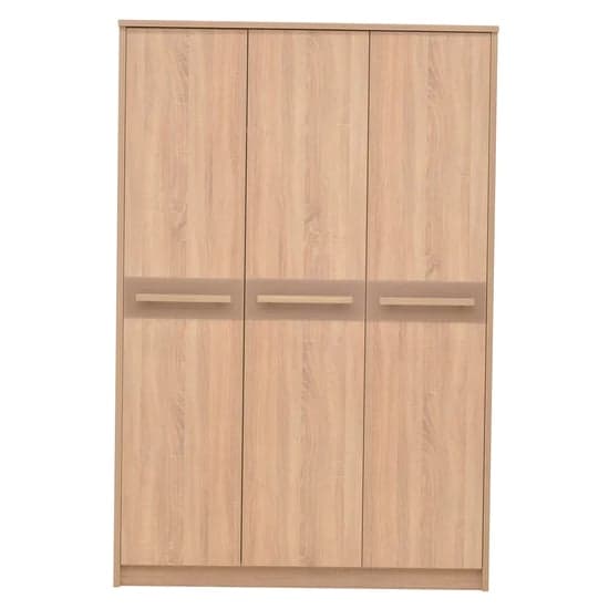 Canton Wooden Wardrobe With 3 Doors In Sonoma Oak_1