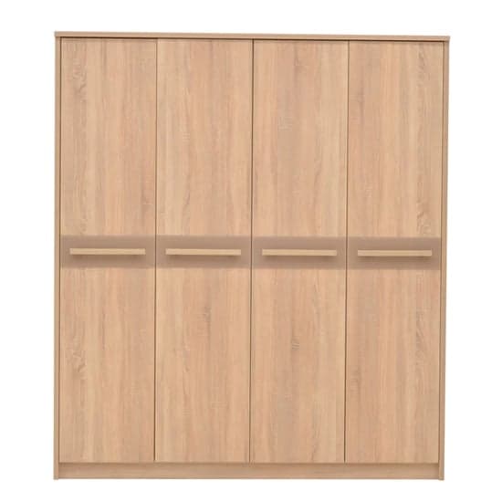 Canton Wooden Wardrobe With 4 Doors In Sonoma Oak_1