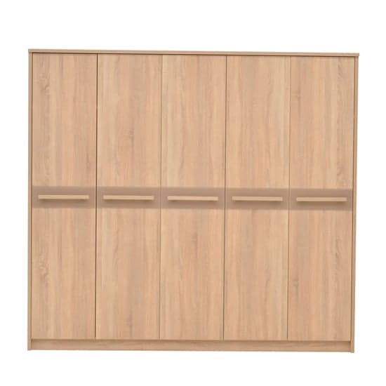 Canton Wooden Wardrobe With 5 Doors In Sonoma Oak_1