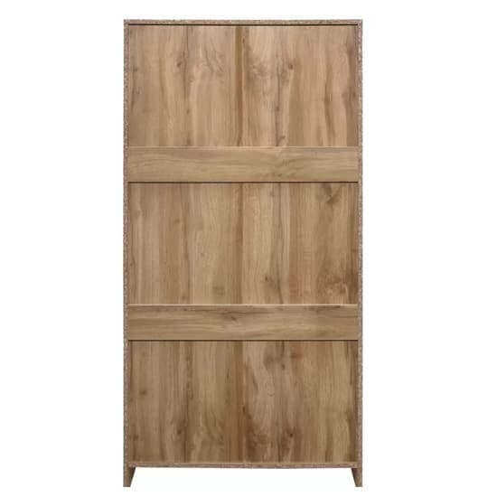 Canton Wooden Bookcase With 3 Shelves And 1 Drawer In Oak_6