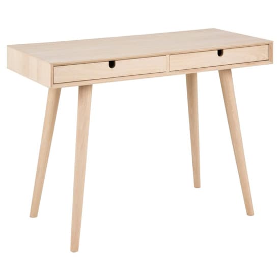 Canton Wooden Computer Desk With 2 Drawers In Oak White_2