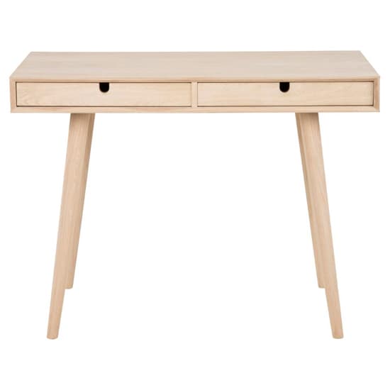 Canton Wooden Computer Desk With 2 Drawers In Oak White_4
