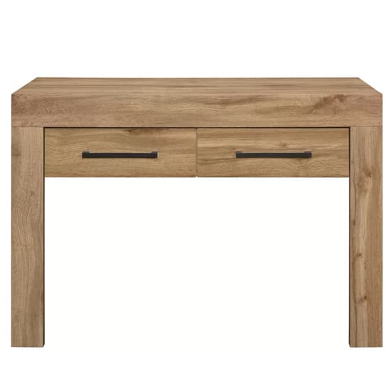 Canton Wooden Console Table With 2 Drawers In Oak_4