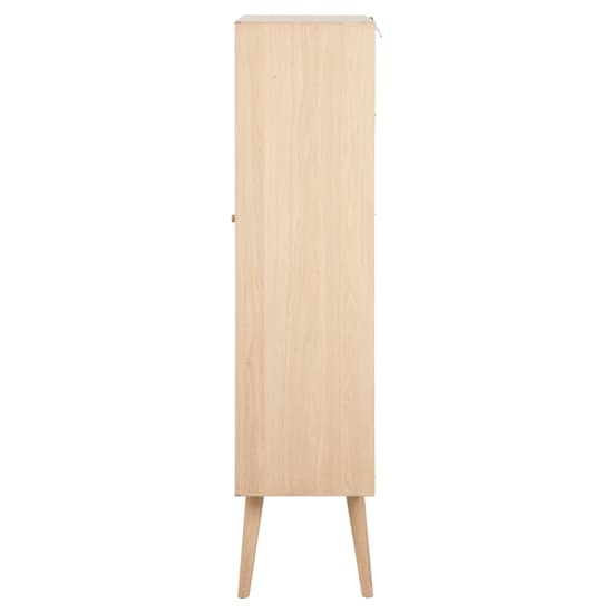 Canton Wooden Display Cabinet 1 Door 2 Drawers In Oak White_5