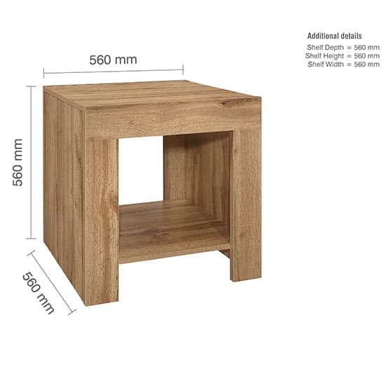 Canton Wooden Lamp Table Square In Oak_5