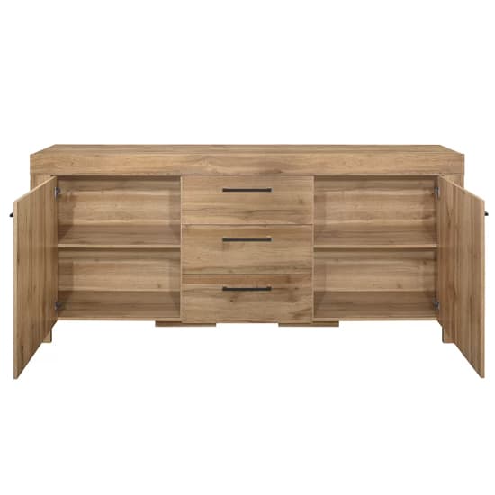 Canton Wooden Sideboard With 2 Doors And 3 Drawers In Oak_4