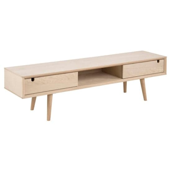 Canton Wooden TV Stand With 2 Doors In Oak White_2