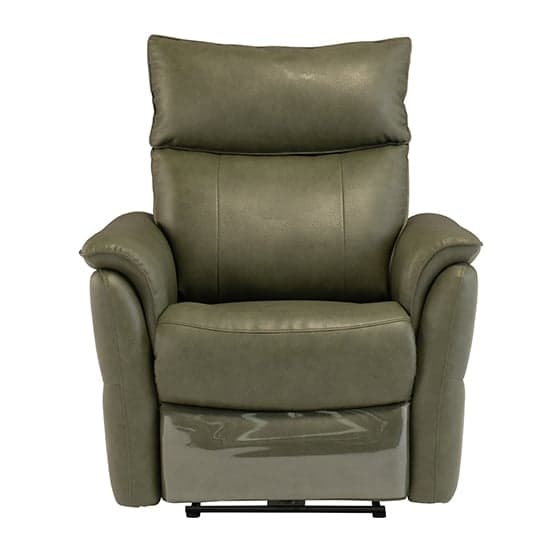 Canyon Faux Leather Electric Recliner Armchair In Green_1