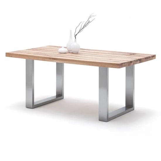 Capello 180cm Wild Oak Dining Table And Stainless Steel Legs_1
