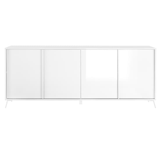 Cappy High Gloss Sideboard With 4 Doors In White_3