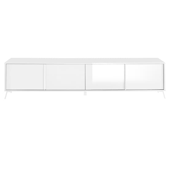 Cappy High Gloss TV Stand With 4 Doors In White_3