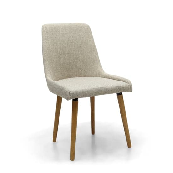 Chioa Flax Effect Natural Dining Chairs In Pair_2