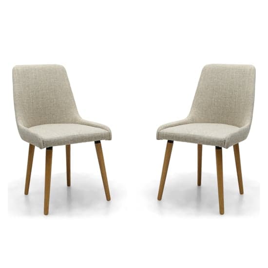Chioa Flax Effect Natural Dining Chairs In Pair_1
