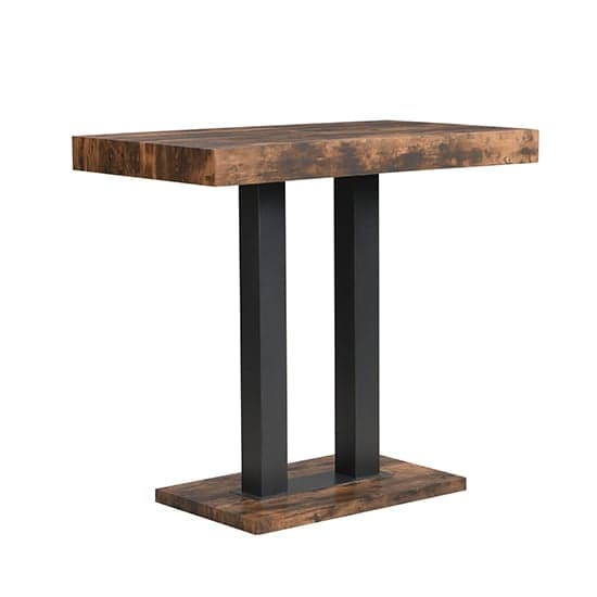 Caprice Wooden Bar Table In Rustic Oak_4