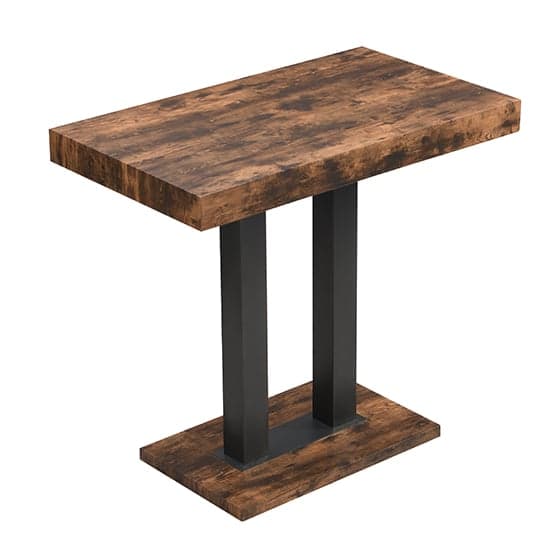 Caprice Wooden Bar Table In Rustic Oak_5