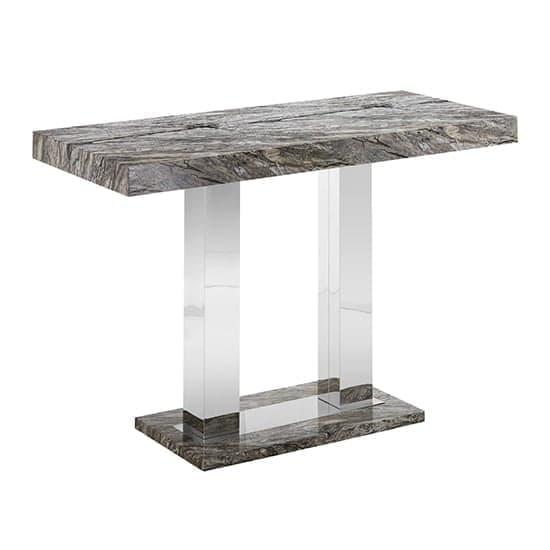 Caprice High Gloss Bar Table Large In Melange Marble Effect_2