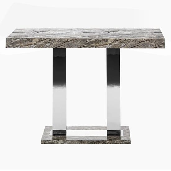 Caprice High Gloss Bar Table Large In Melange Marble Effect_5