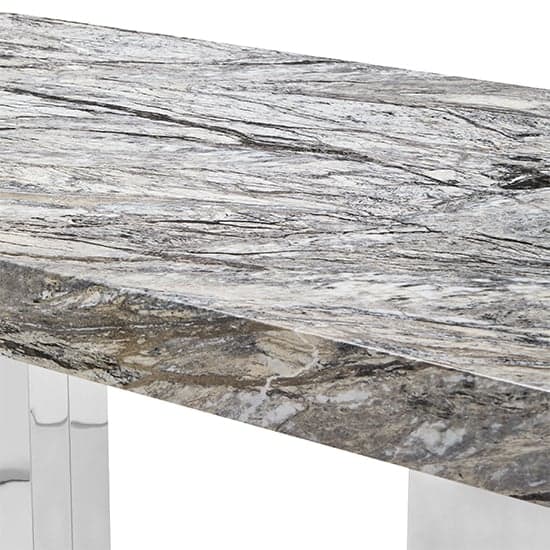 Caprice High Gloss Bar Table Large In Melange Marble Effect_7