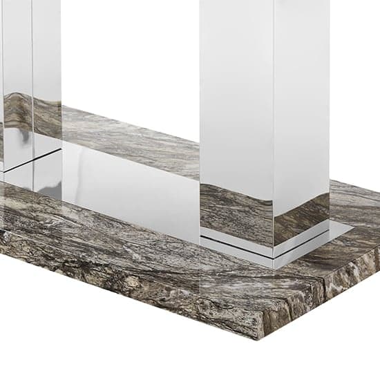 Caprice High Gloss Bar Table Large In Melange Marble Effect_9