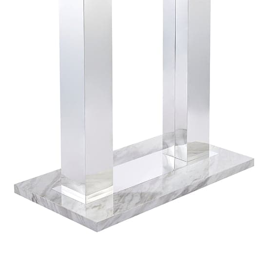 Caprice High Gloss Bar Table Large In Magnesia Marble Effect_5