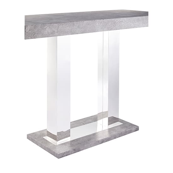 Caprice Wooden Bar Table Rectangular Large In Concrete Effect_3