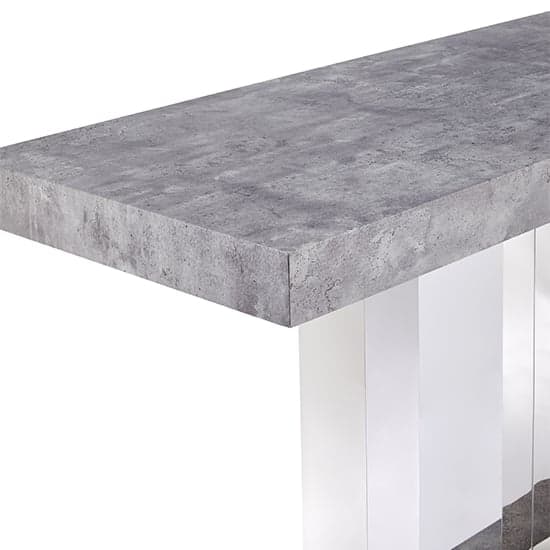 Caprice Wooden Bar Table Rectangular Large In Concrete Effect_5
