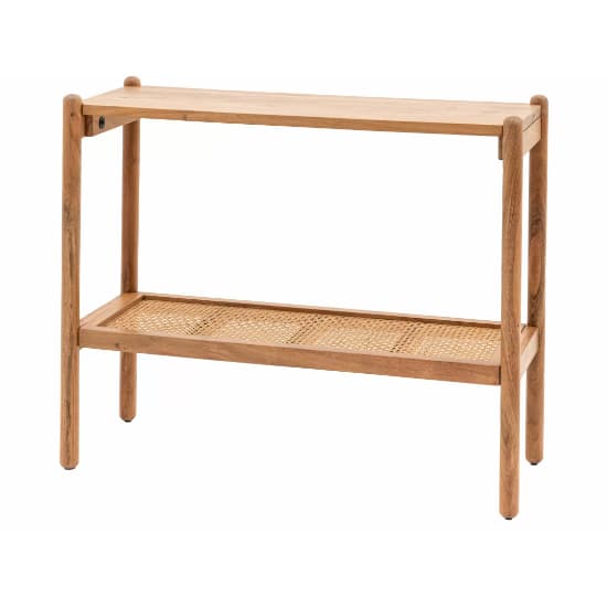 Captiva Acacia Wood Console Table Round In Natural_2
