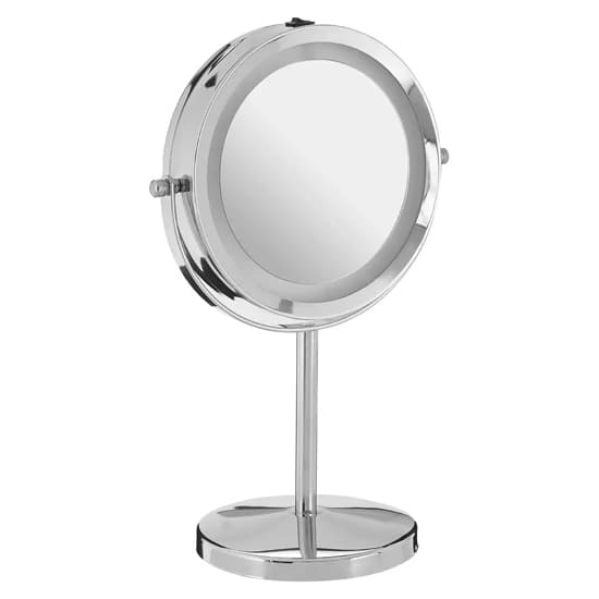 Cardiff Dressing Mirror In Chrome Plated Frame With LED_2