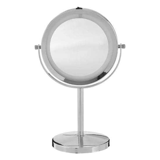 Cardiff Dressing Mirror In Chrome Plated Frame With LED Furniture in Fashion