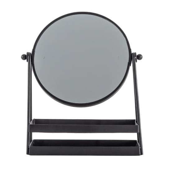 Cardiff Vanity Mirror With Tray In Black Iron Frame_3