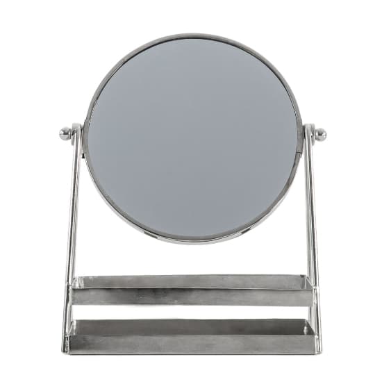 Cardiff Vanity Mirror With Tray In Silver Iron Frame_3