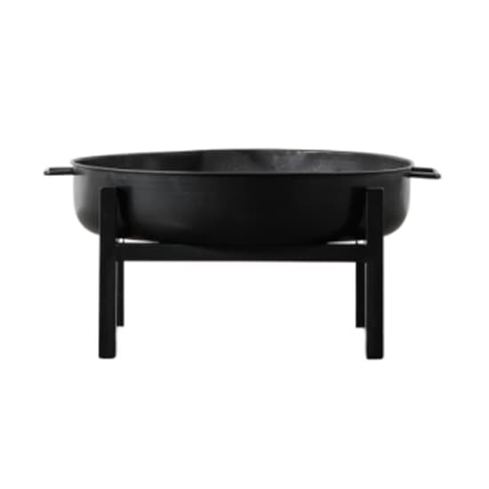 Carew Contemporary Style Metal Fire Pit In Black_2