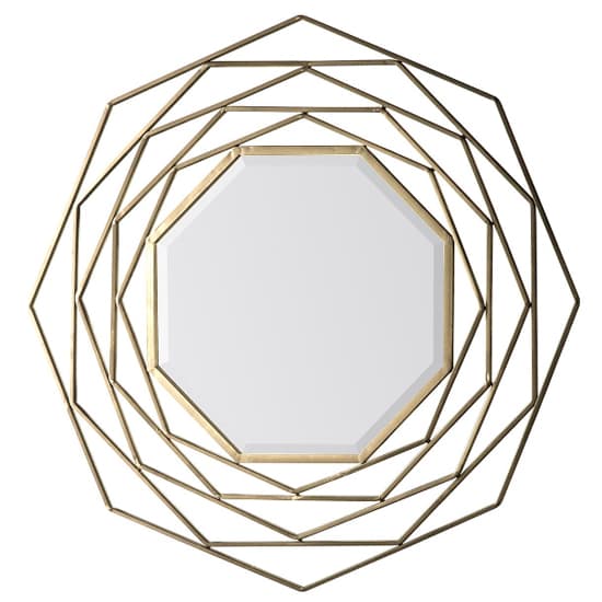 Cargan Metallic Wall Bedroom Mirror In Gold Frame_2