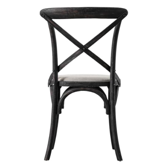 Caria Cross Back Black Wooden Dining Chairs In A Pair_5