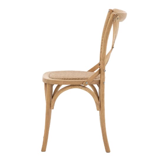 Caria Natural Wooden Dining Chairs With Rattan Seat In A Pair_4