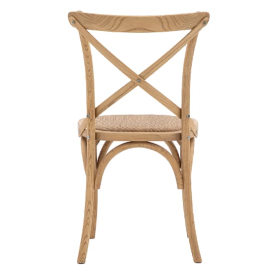 Caria Natural Wooden Dining Chairs With Rattan Seat In A Pair_5