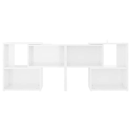 Carillo High Gloss TV Stand With Shelves In White_3